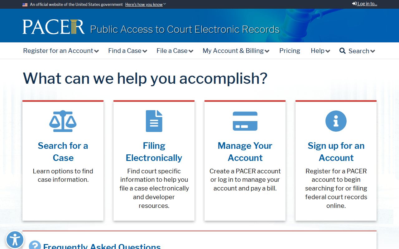 Jack County federal warrant routing, PACER case search interface
